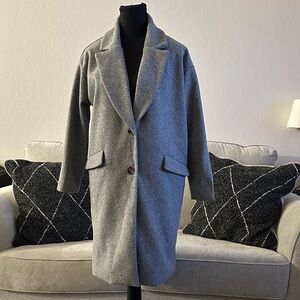 SHEIN Classic Gray Trench Coat